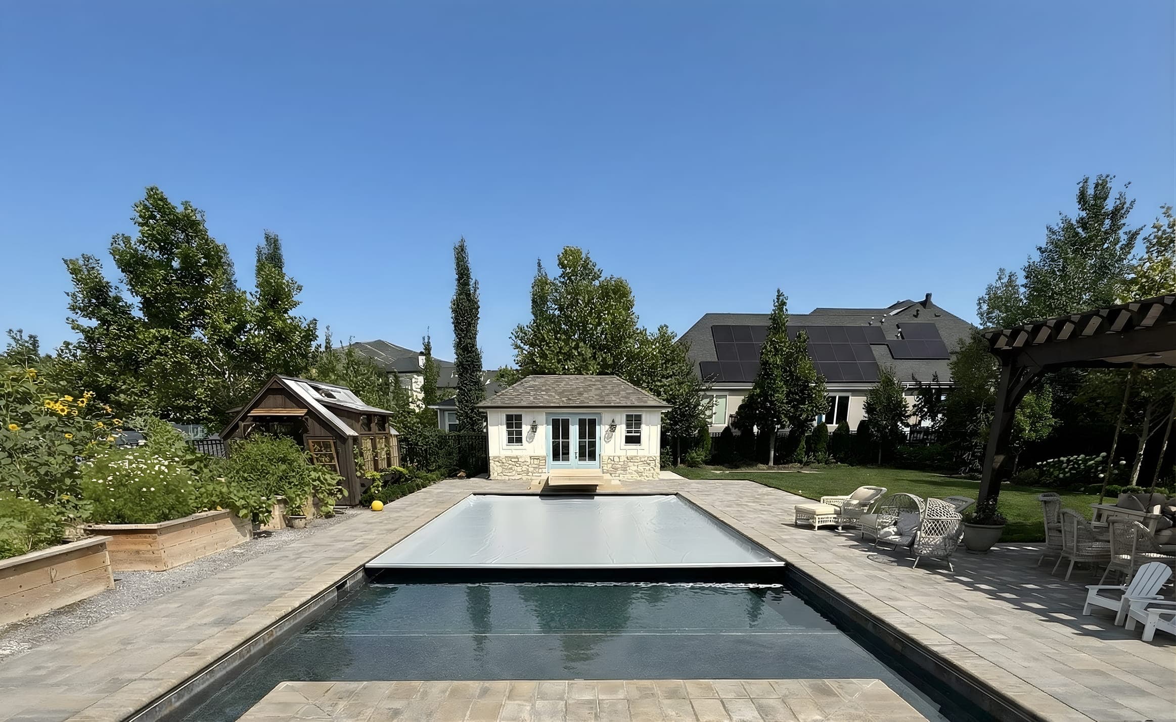 Pool cover installation